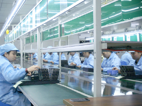 Post soldering assembly line