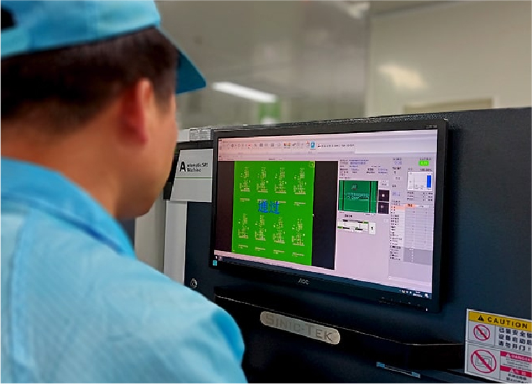3D SPI solder paste inspection machine on SMT line