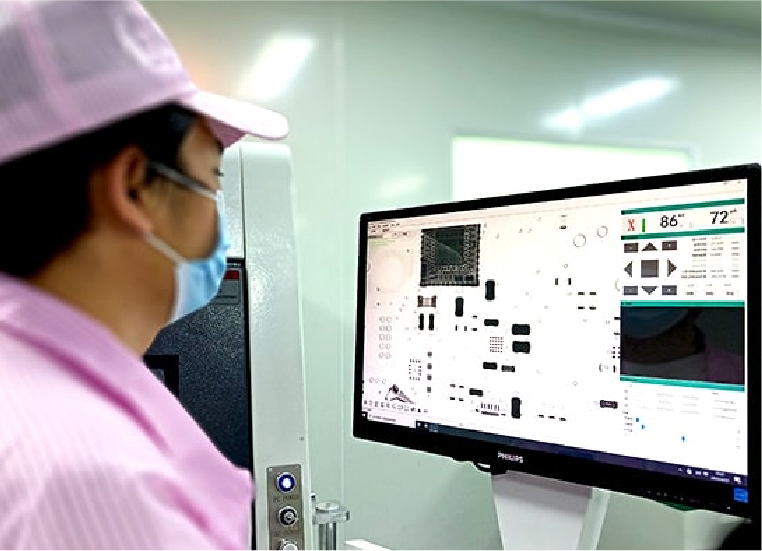X-Ray inspection machine checking BGA hidden solder joints